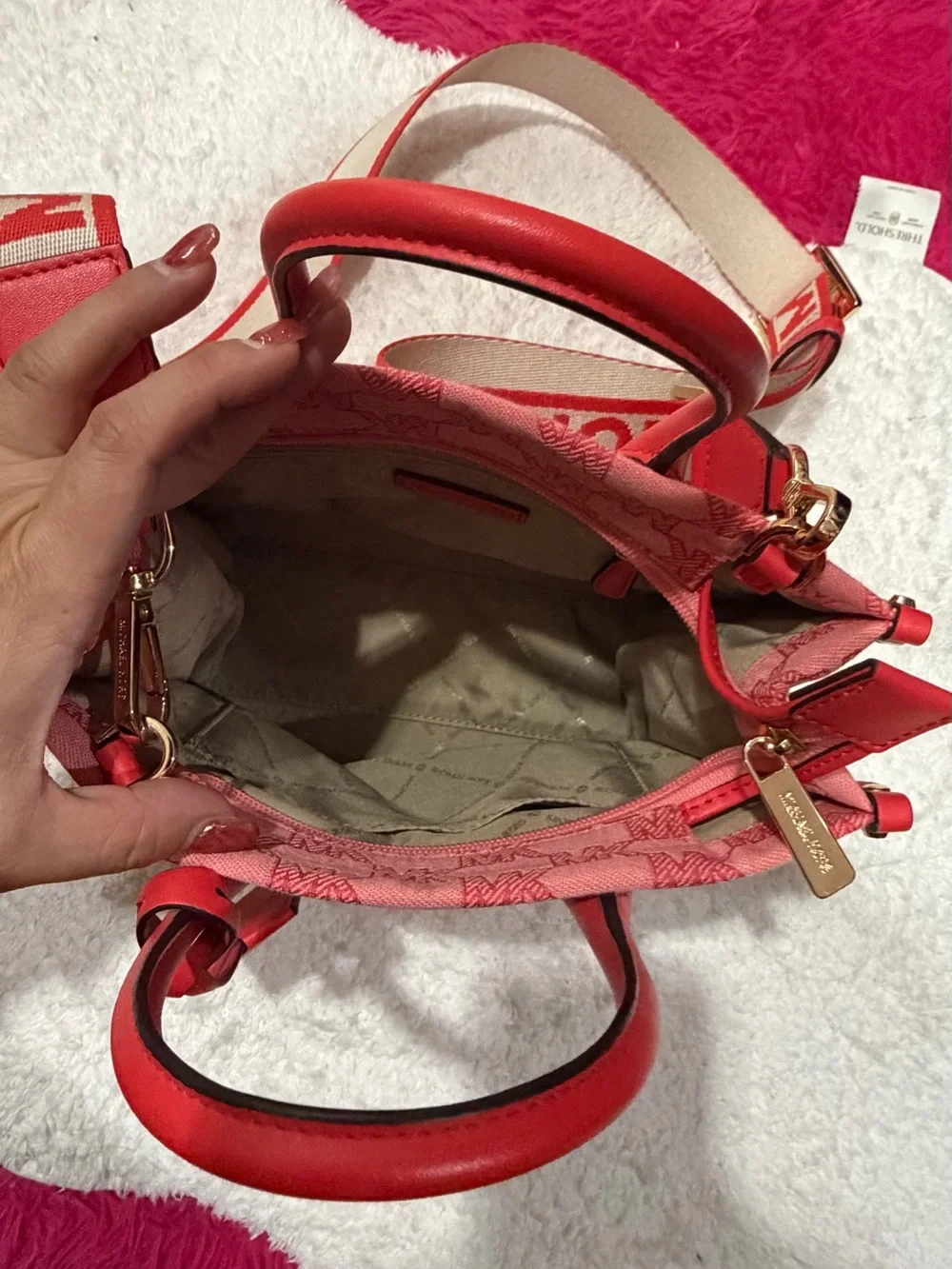 Michael Kors Red Mini Top-Handle Crossbody